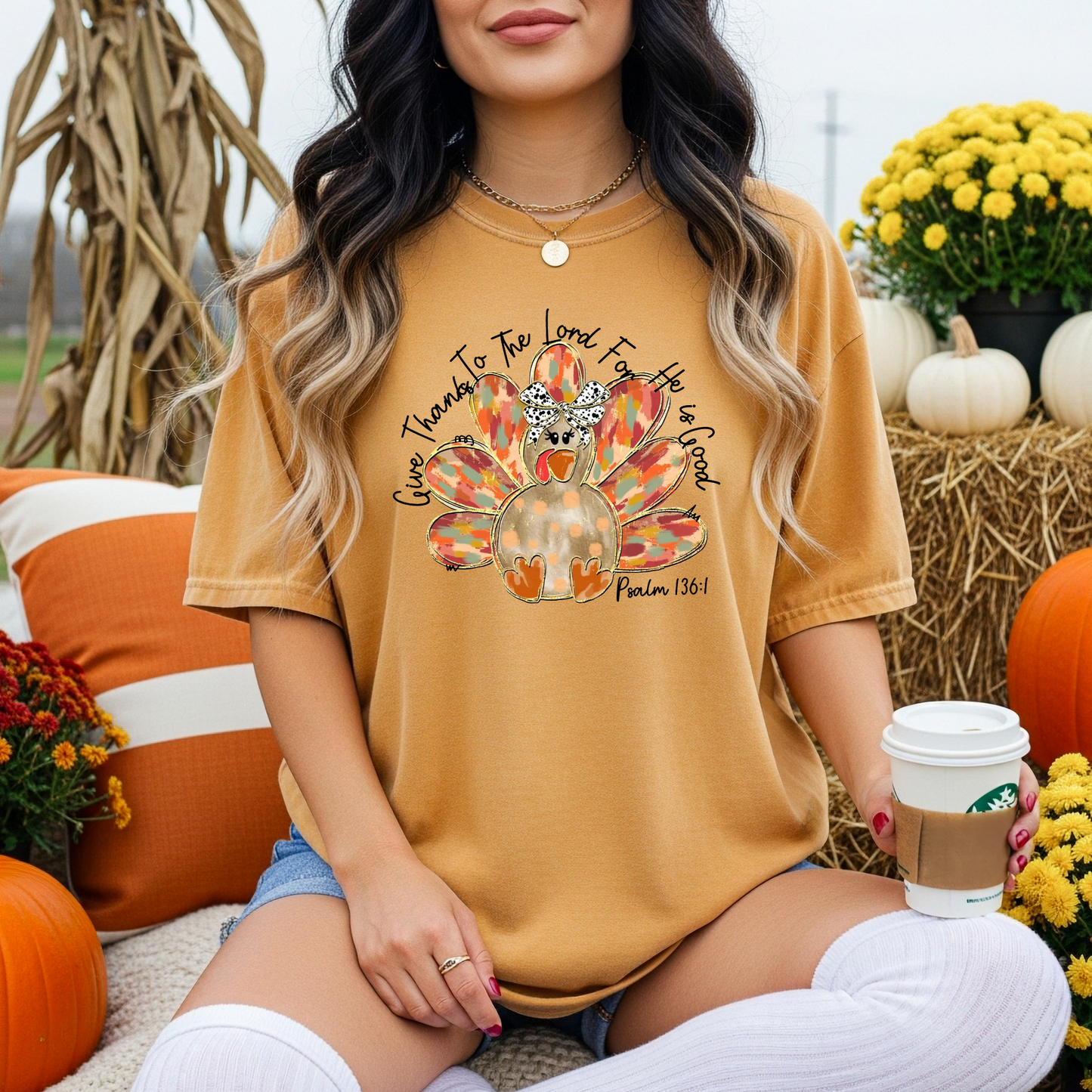 Turkey Give Thanks to the Lord T-Shirt