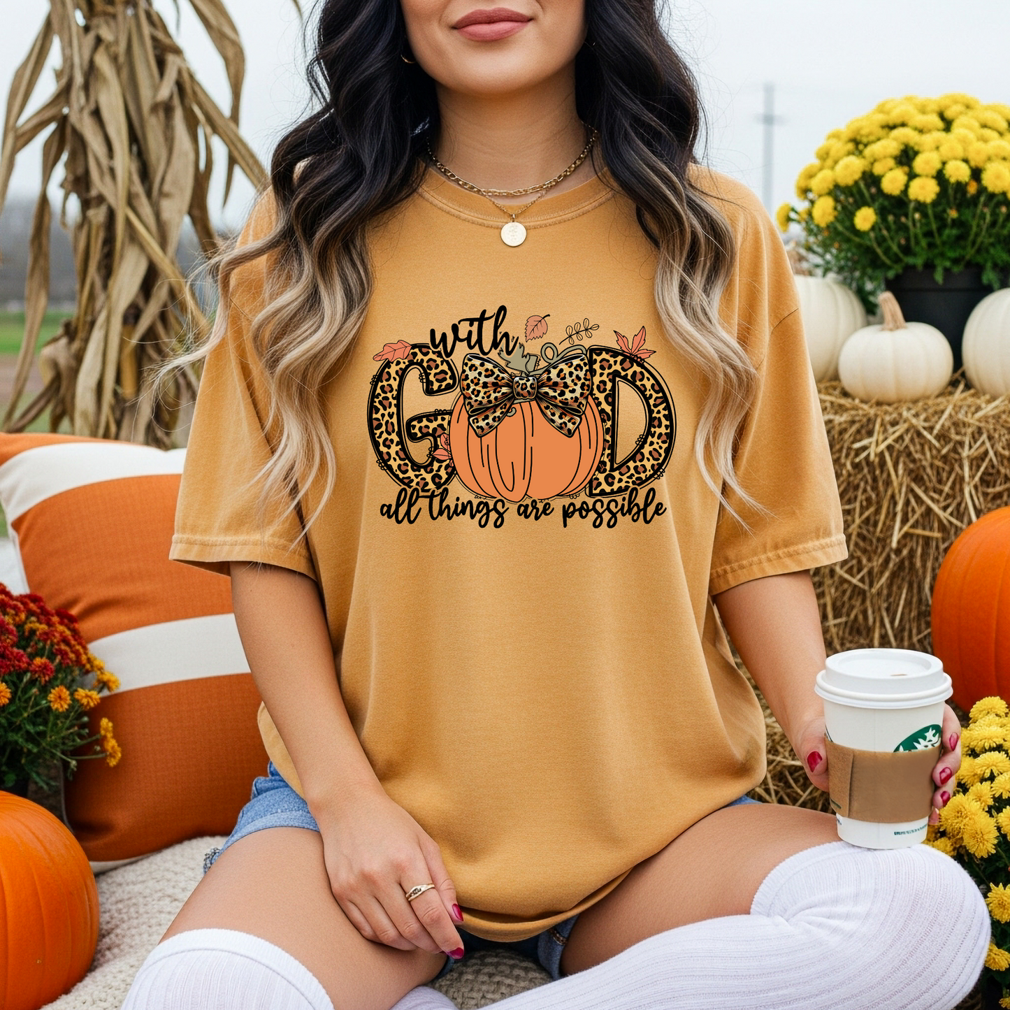 Pumpkin with God T-Shirt