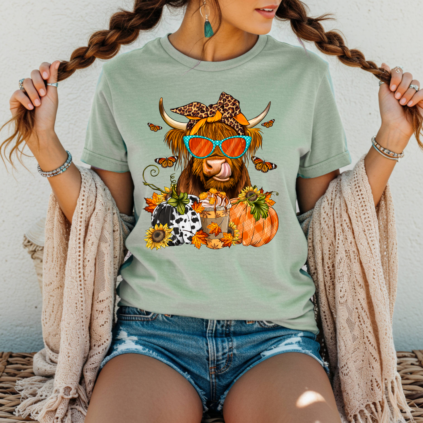 Fall Highland Cow T-Shirt