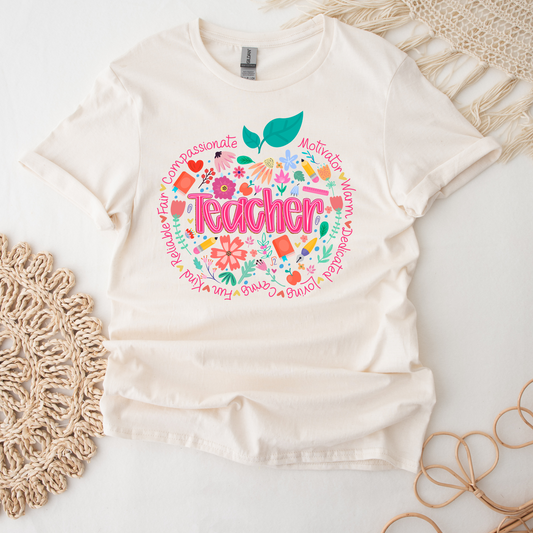 Inspirational Teacher Apple T-Shirt