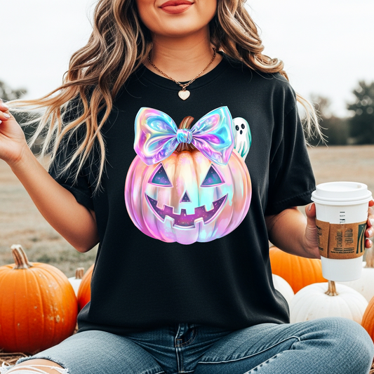 Jack-O-Lantern with Ghost T-Shirt
